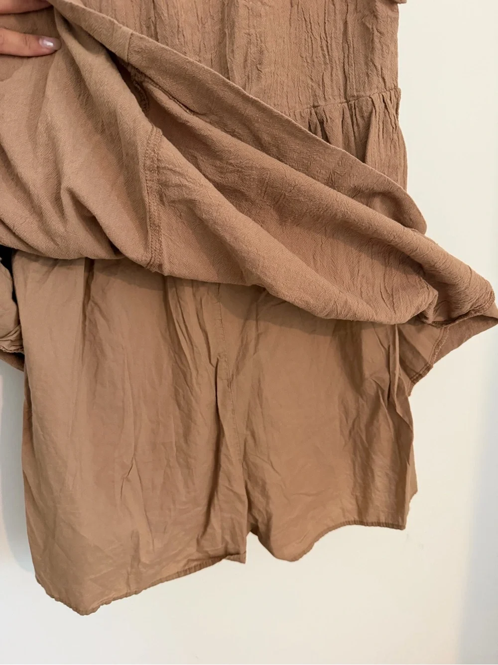 VESTIQUE - Brown Eyelet Collar Dress/Romper - Women’s Size Large